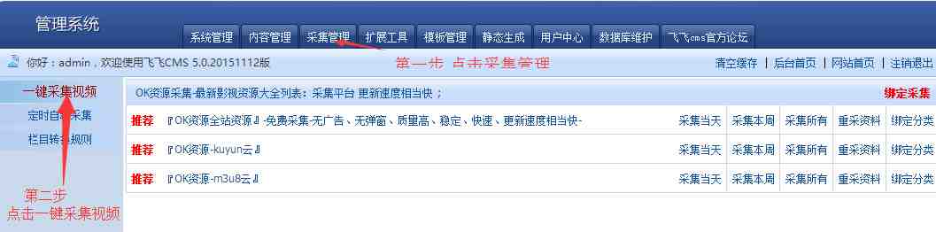 OK资源站飞飞影视系统 5.0最新采集插件
